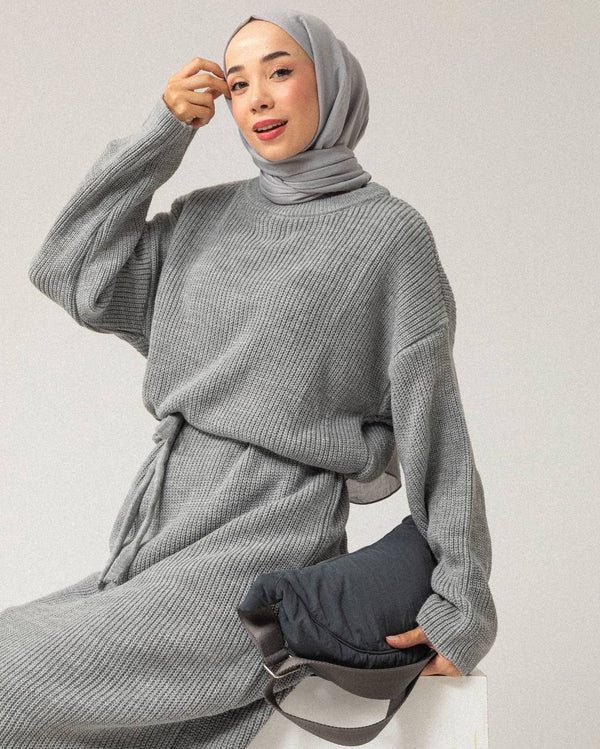 Robe longue en maille