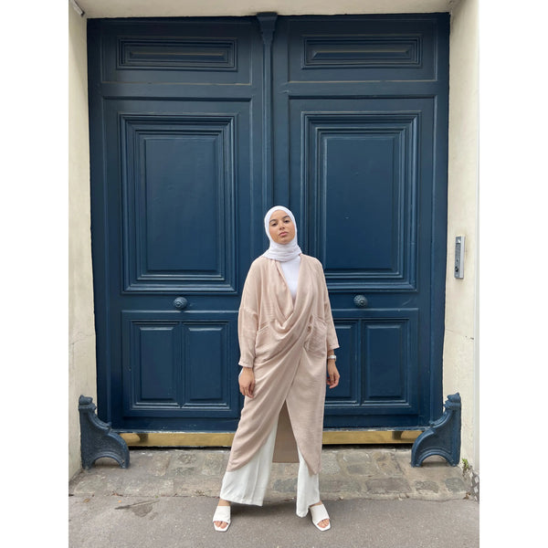 Tunique croisée beige