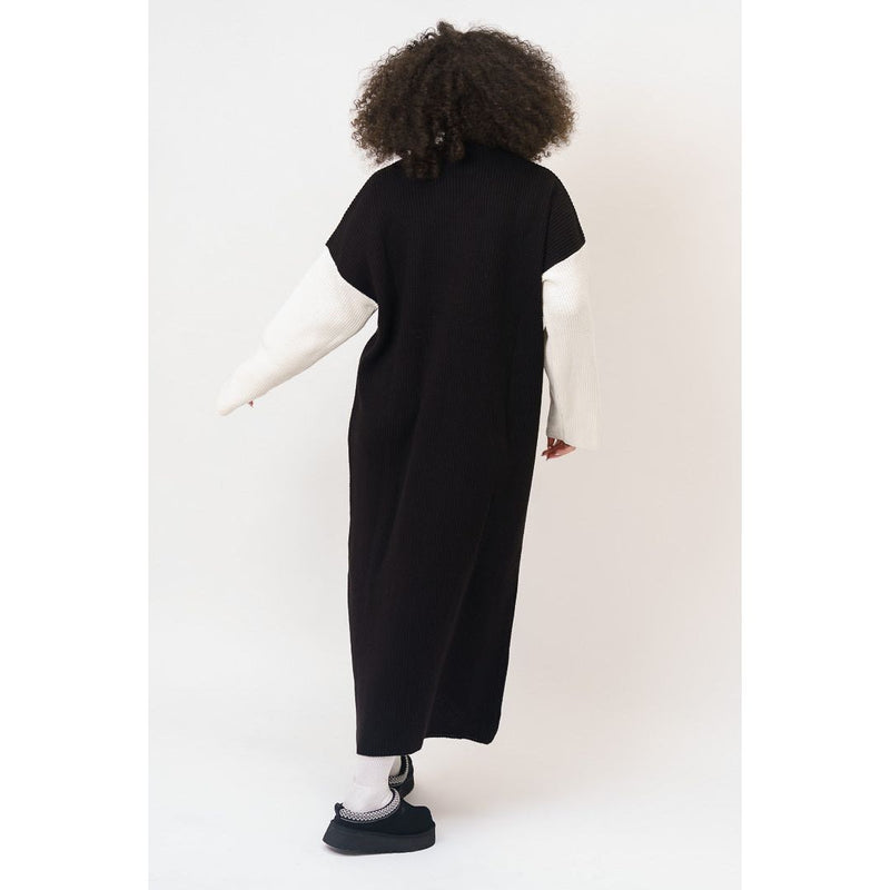 robe-longue-maille-bicolor