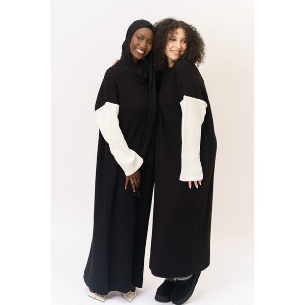 robe-longue-maille-bicolor