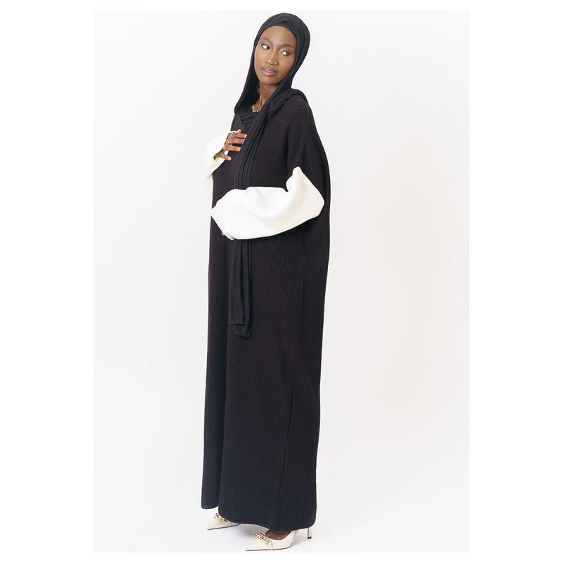 robe-longue-maille-bicolor