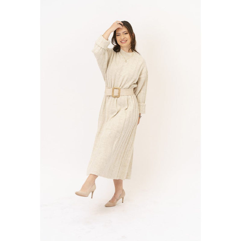 robe-longue-maille-beige