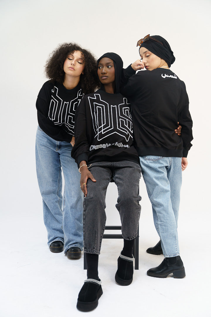 SWEAT "DRESSWITHSHAMS" sHams écriture arabe