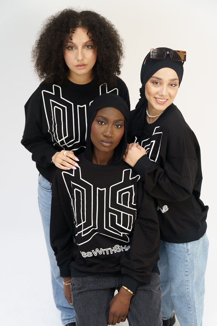SWEAT "DRESSWITHSHAMS" sHams écriture arabe