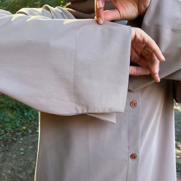 robe-longue-oversize-manche-tombante-chocolat