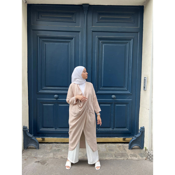 Tunique croisée beige