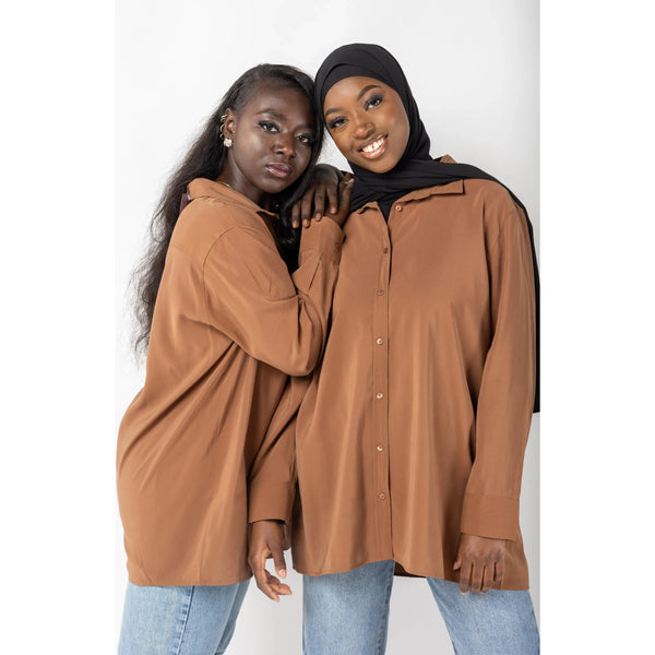 chemise-coton-dresswithshams-marron