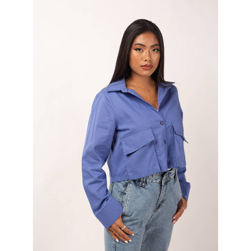 Veste Courte Neyla bleu